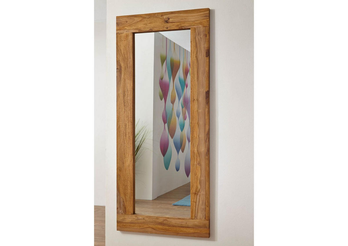 SPIEGEL Sheesham 185x4x80 braun geölt NATURE BROWN #842 - Braun, Holz (80/185/3cm) - Massivmoebel24