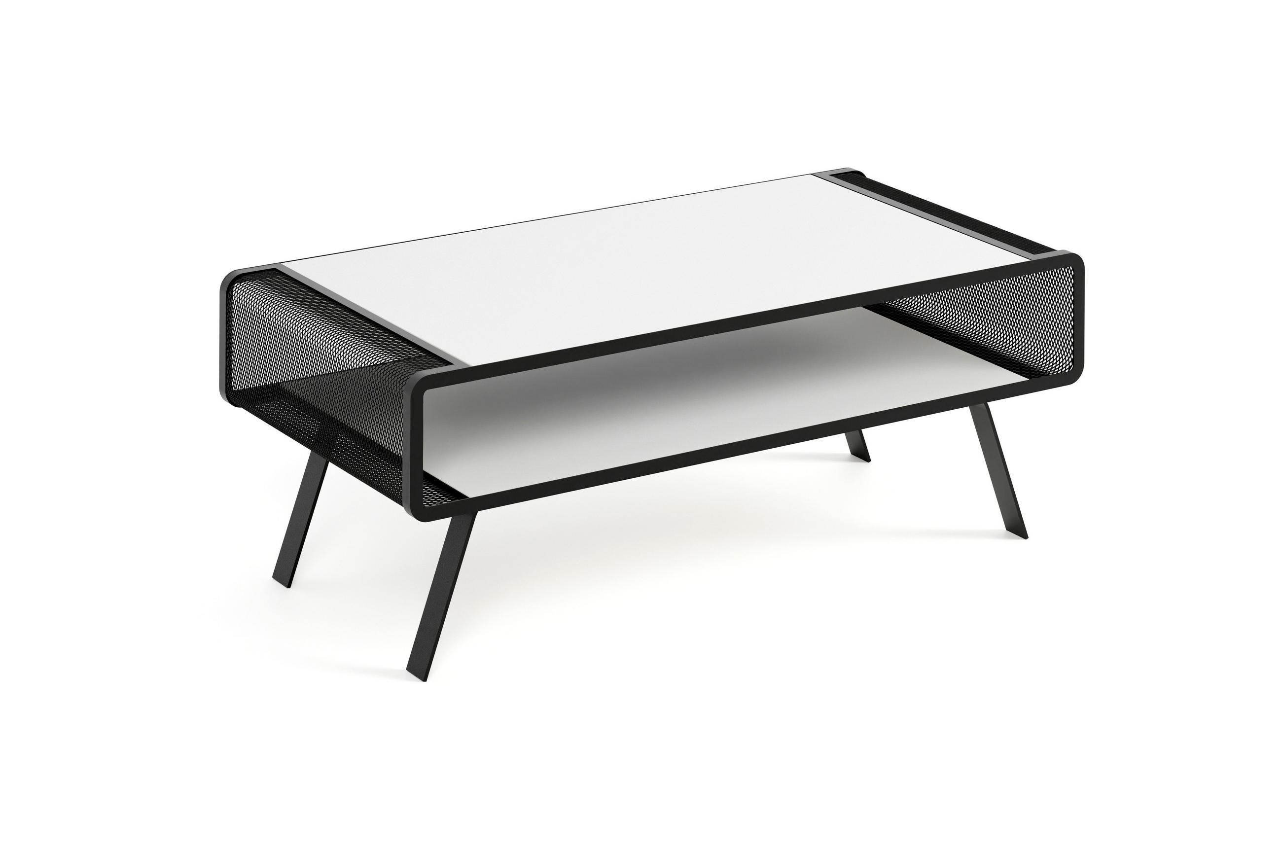 COUCHTISCH TORPE - Schwarz/Weiß, Holzwerkstoff (60/121/45cm) - Meblini