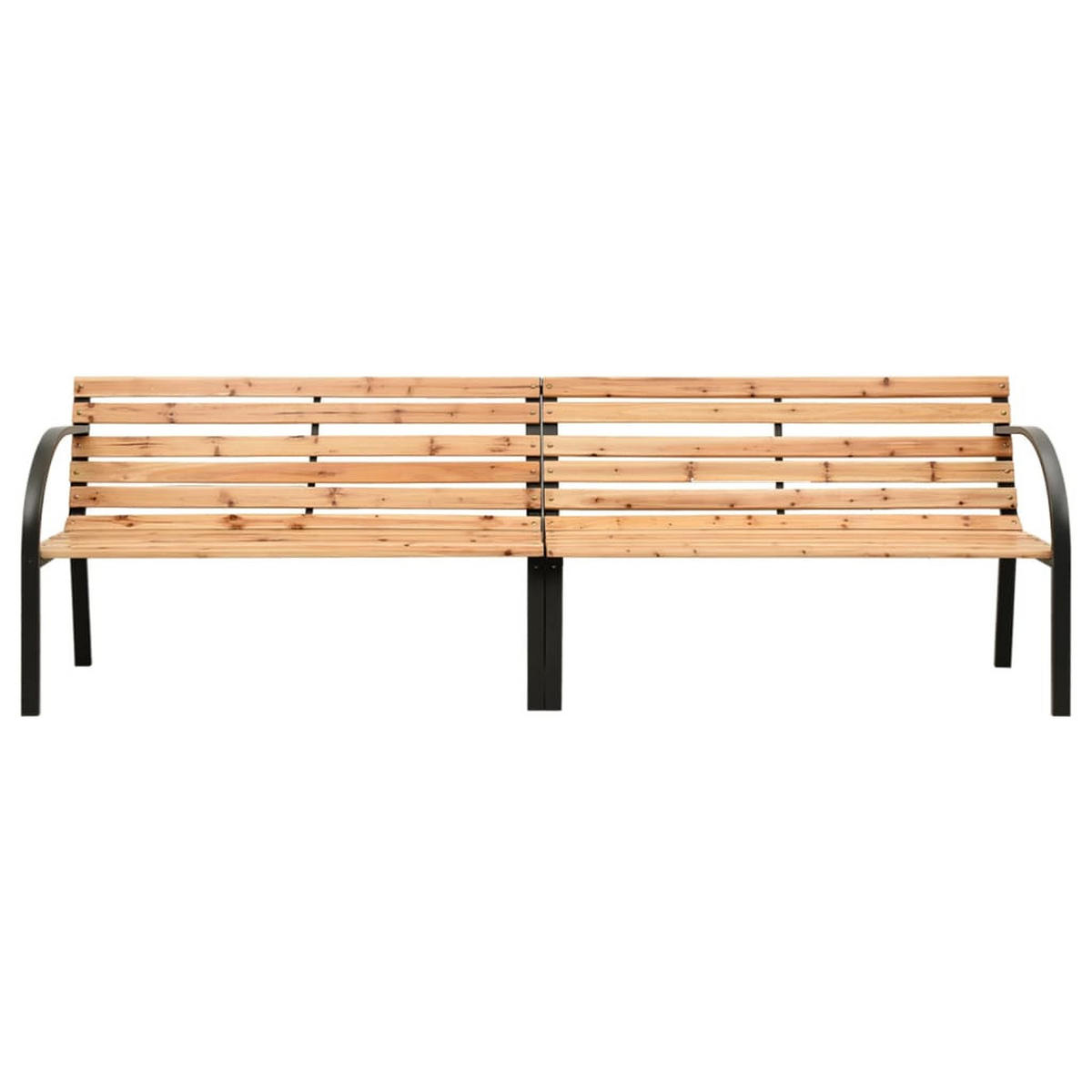 DOPPEL-GARTENBANK 225 cm Massivholz Tanne - Braun, Holz (225/73/54cm) - furnicato