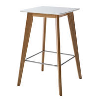 BARTISCH - Esche teilmassiv - Weiß - Braun/Weiß, Holzwerkstoff (60/60/100cm) - home24