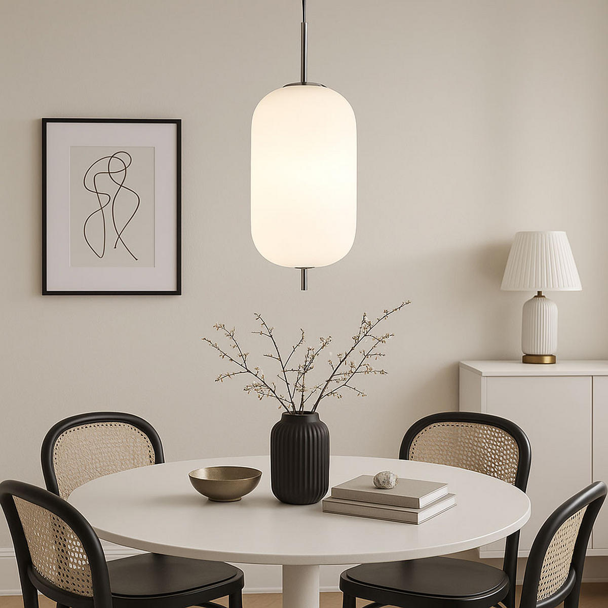 LED HÄNGELEUCHTE Metall Silber - Silberfarben, Glas (22/22/120cm) - Globo Lighting