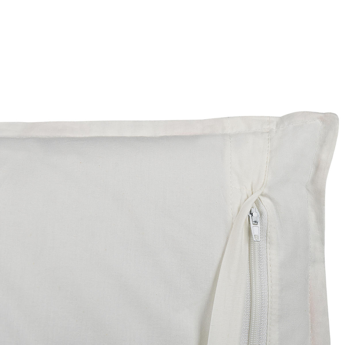 DEKOKISSEN 2er-Set Cremeweiß 45/45 cm Meadia - Ecru, Naturmaterialien/Textil (45/45cm) - Beliani