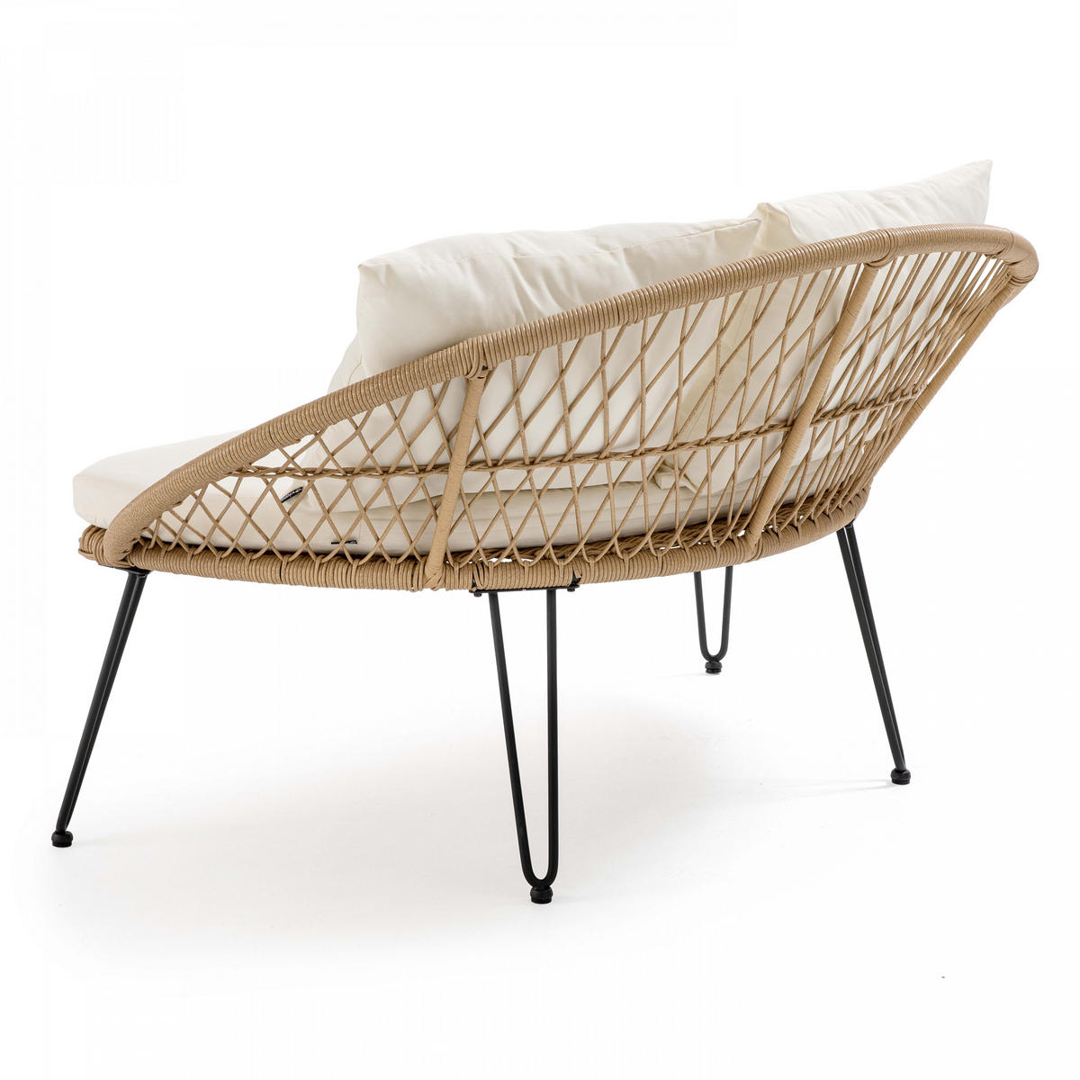 GARTENSOFA, Holzfarbe - Braun, Naturmaterialien (88/80/138cm) - Oviala