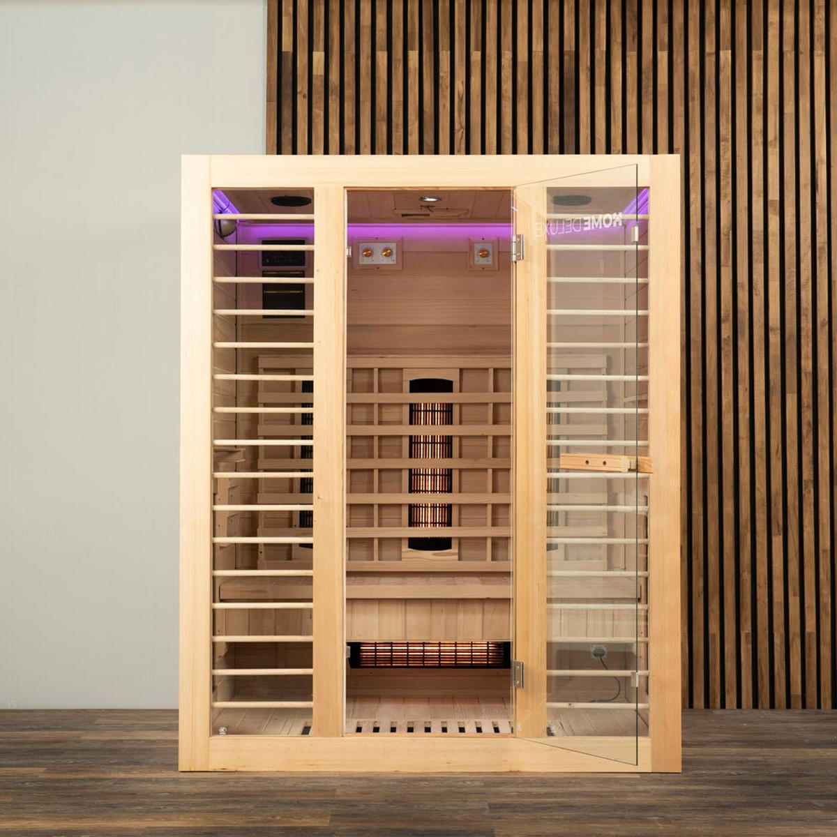 INFRAROTKABINE REDSUN DELUXE L - Braun, Holz (153/190/110cm) - Home Deluxe