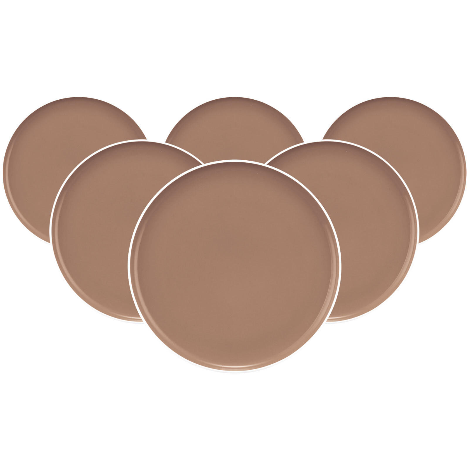 SPEISETELLER Sento Home Pure Colors Cocoa Brown ø 27,6 cm 6er Set - Hellbraun, Keramik (27.6cm) - Seltmann Weiden