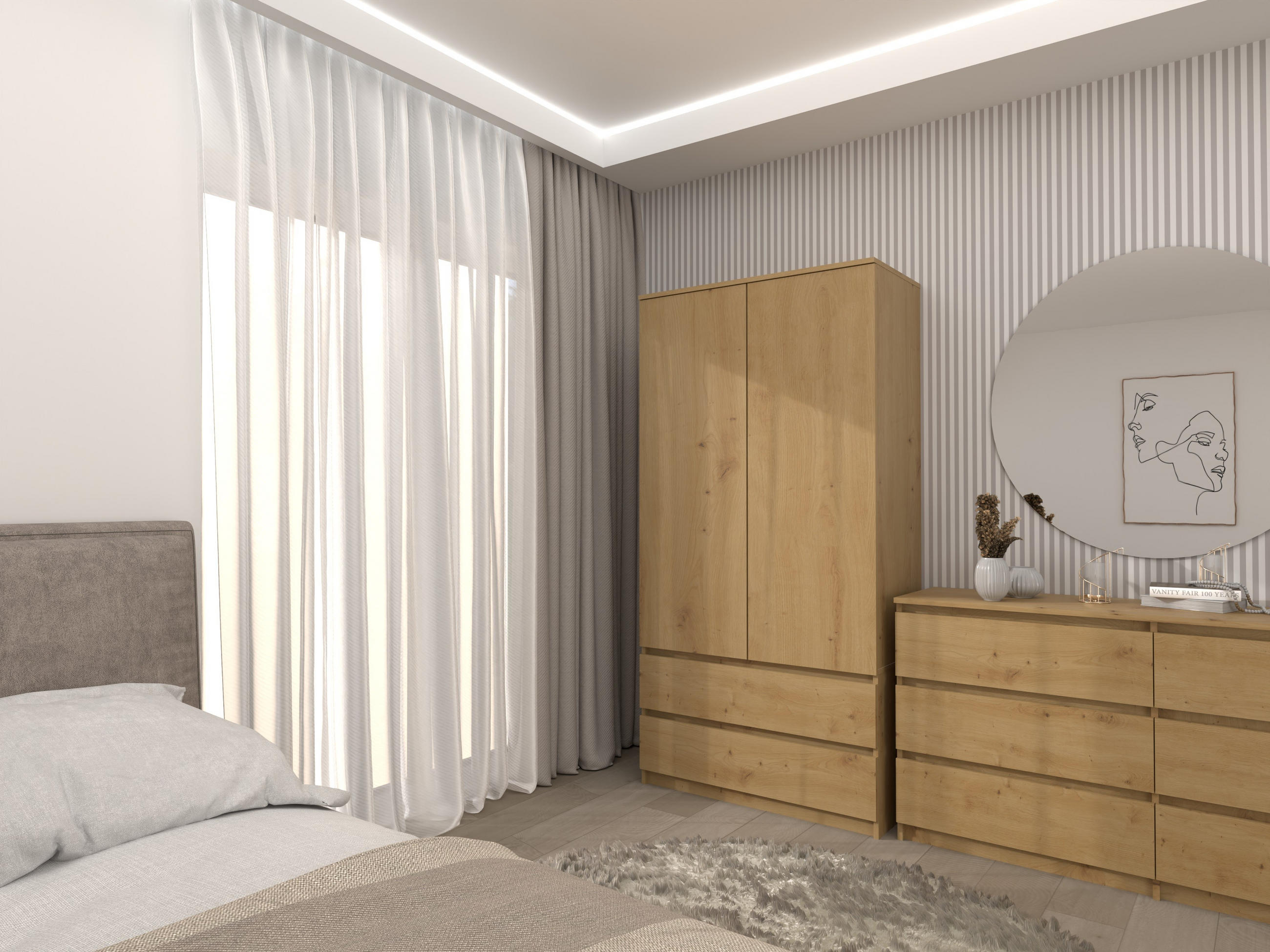 KLEIDERSCHRANK SS-90 EICHE ARTISAN - Eiche Artisan, Holzwerkstoff (90/180/50cm) - CDF
