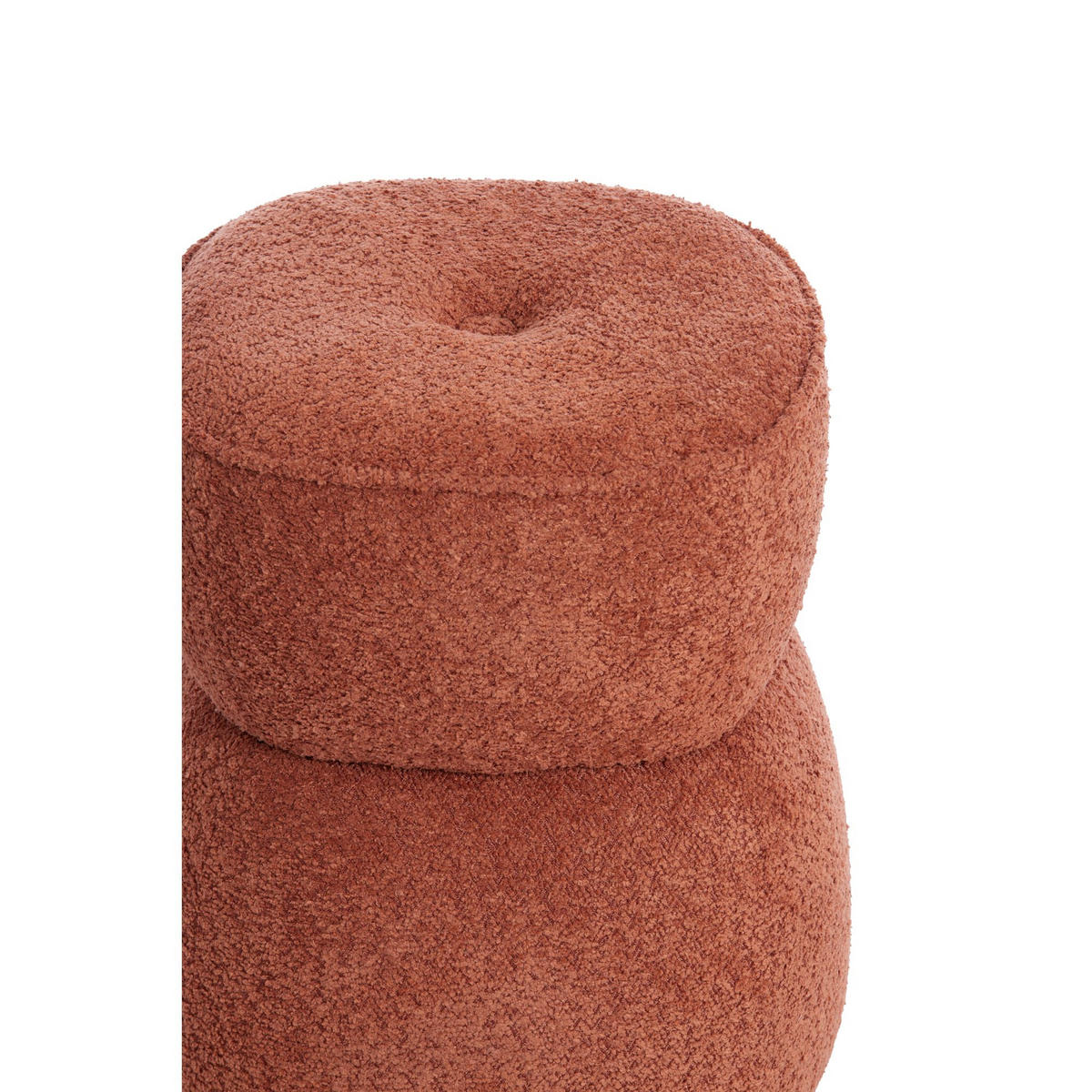 SITZPOUF Leyla Orange Ø40/46 cm - Orange, Holz (40/46/40cm) - Light & Living