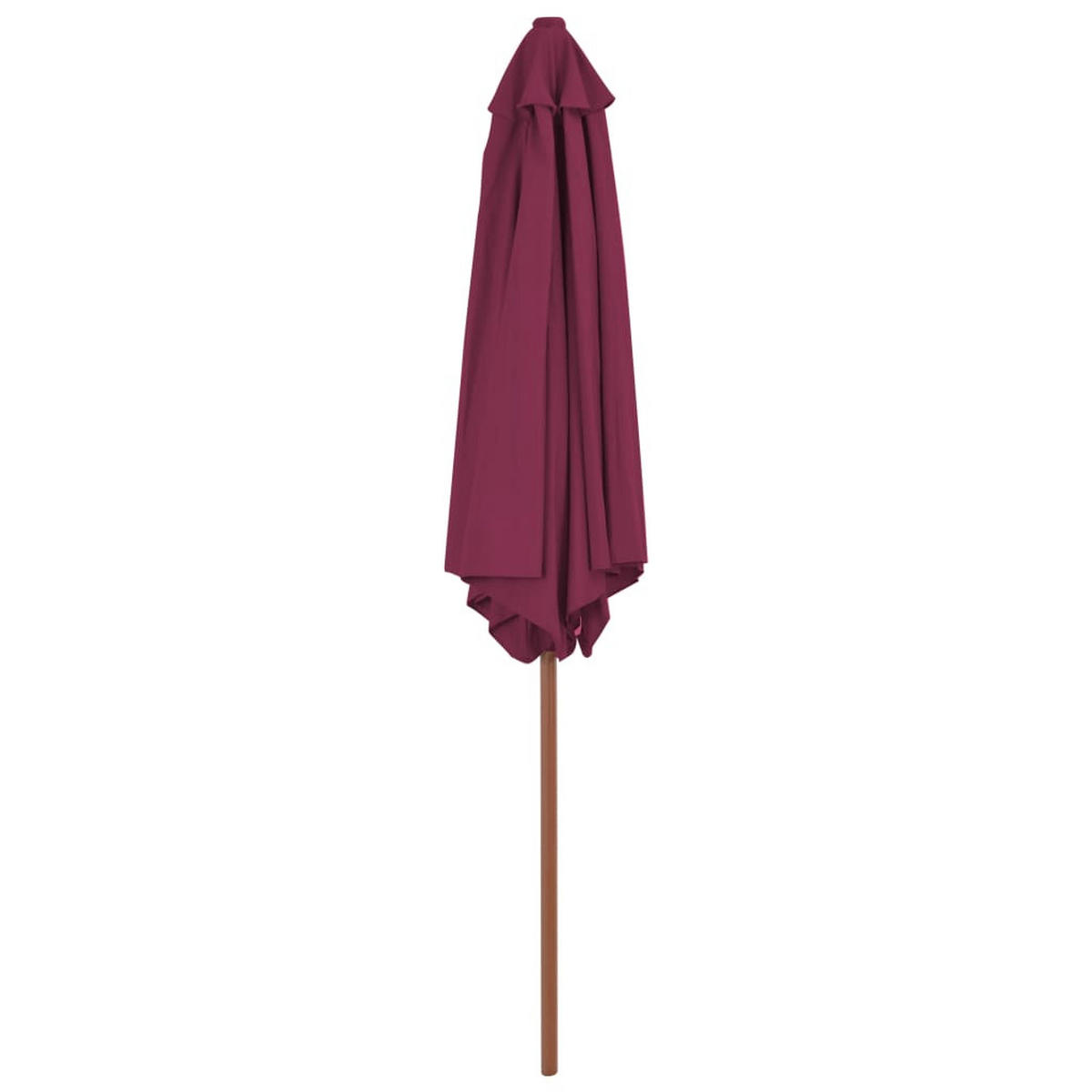 SONNENSCHIRM mit Holz-Mast 270 cm Bordeauxrot - Rot, Textil (270/270cm) - furnicato