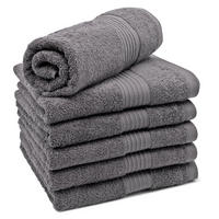 HANDTÜCHER, 6er-Set, 50x100 cm, 100% Baumwolle, Grau - Anthrazit, Textil (50/100cm) - Zollner