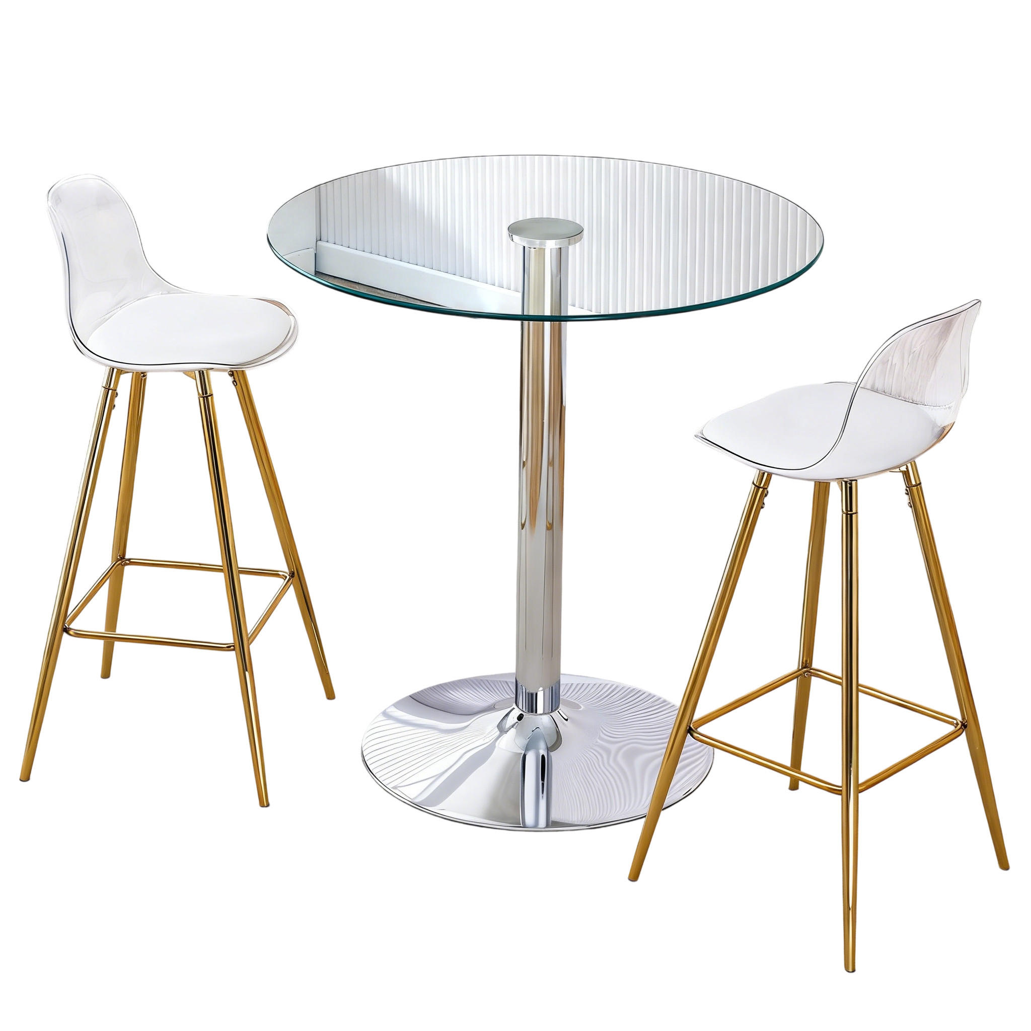 ComfortXL Bartisch-Set Gold 89x92x89 cm