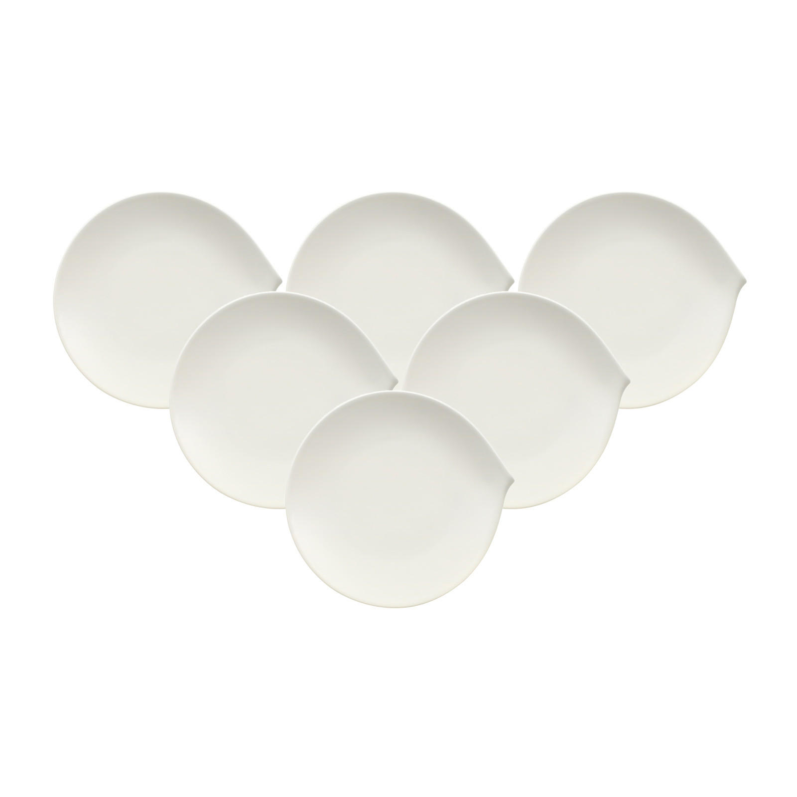 FRÜHSTÜCKSTELLER Flow weiß ø 21 cm 6er Set - Weiß, Keramik (21cm) - Villeroy & Boch