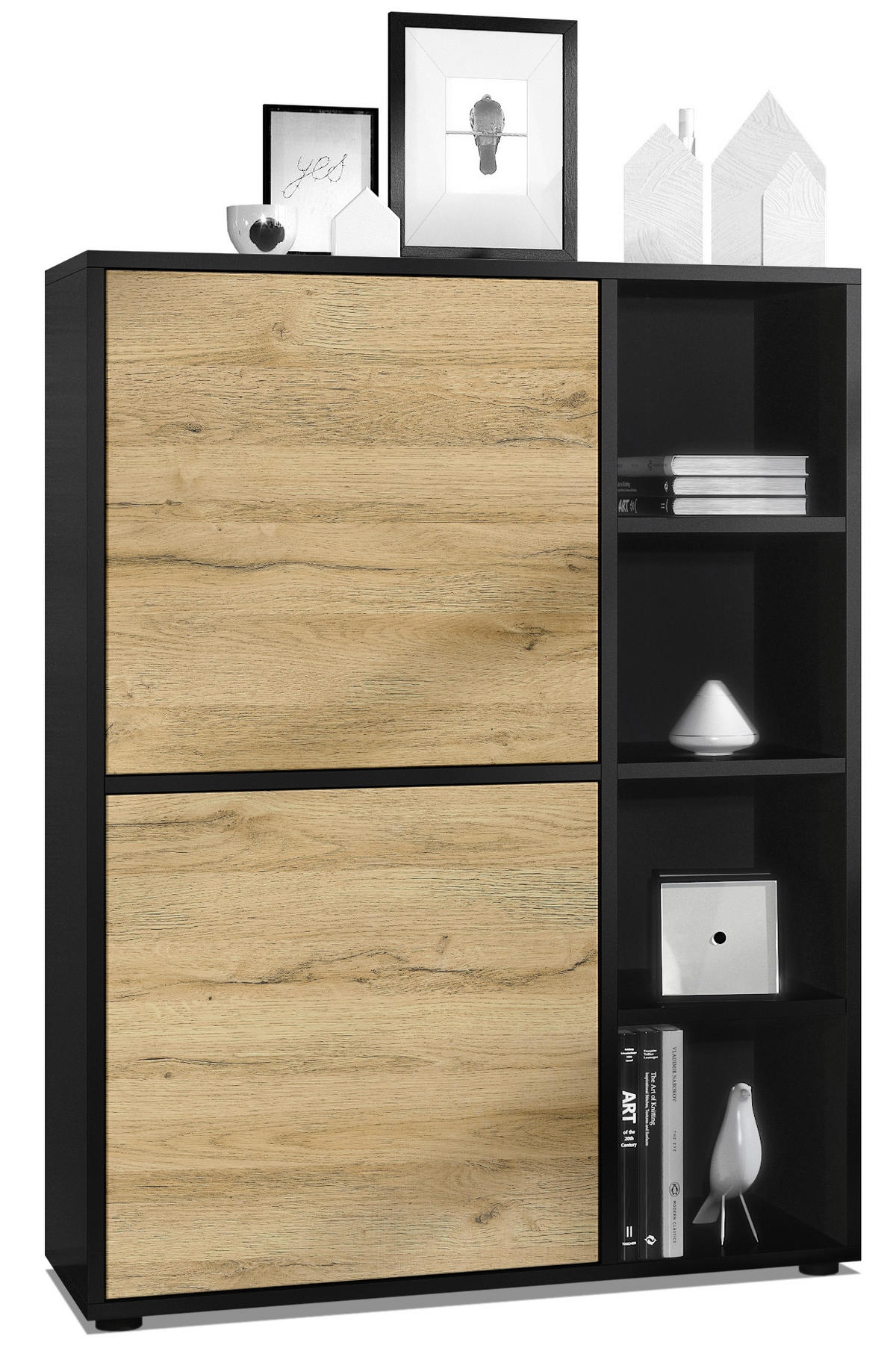 HIGHBOARD Cuba Türen in Eiche Natur - Eichefarben, Holzwerkstoff (79/105.5/35.5cm) - Vladon