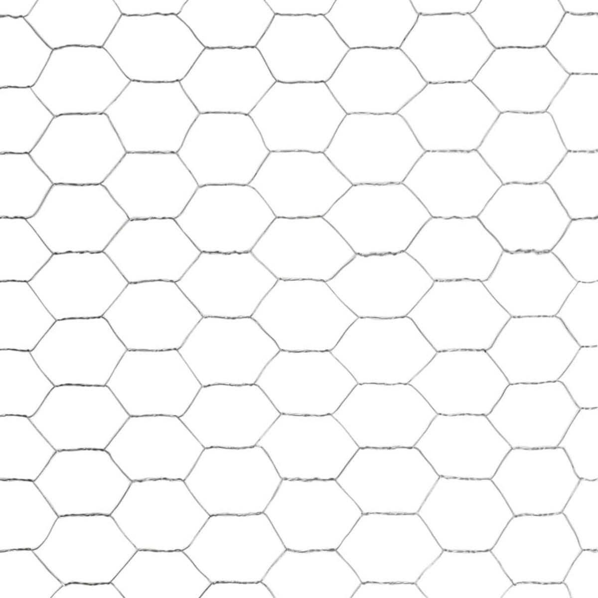 DRAHTZAUN Verzinkter Stahl 25/1,2 M Silbern - Silberfarben, Metall (2500/120cm) - vidaXL