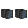 EUROBOX 8x NextGen Color 12x40x60 cm 23 Liter Griffe blau zu, Schwarz - Blau/Schwarz, Kunststoff (40/12/60cm) - PROREGAL