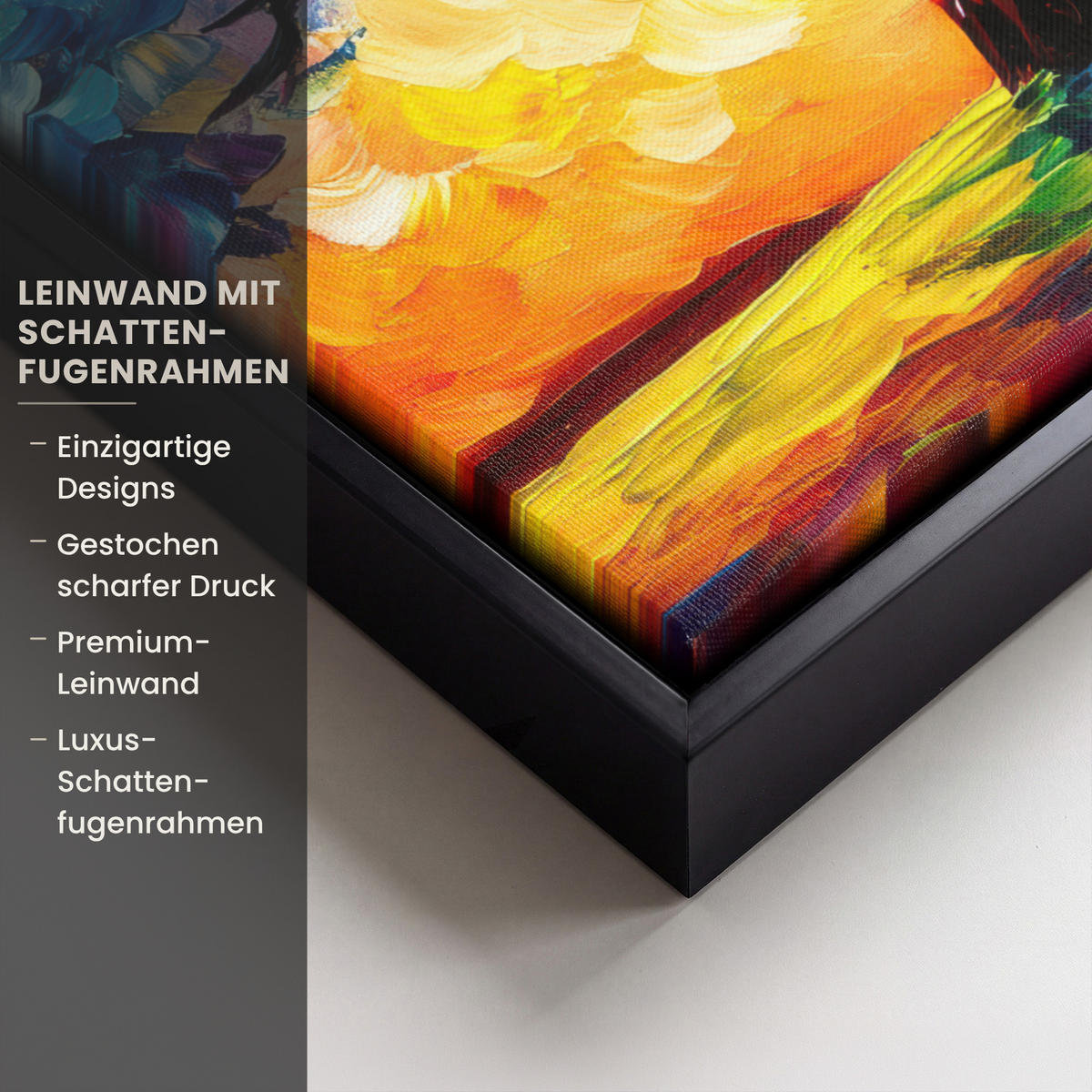 LEINWAND Bilder mit Rahmen - Baum - Kunst - Natur - Sonnenuntergang - 30x40 - Multicolor, Textil (30/40cm) - MuchoWow