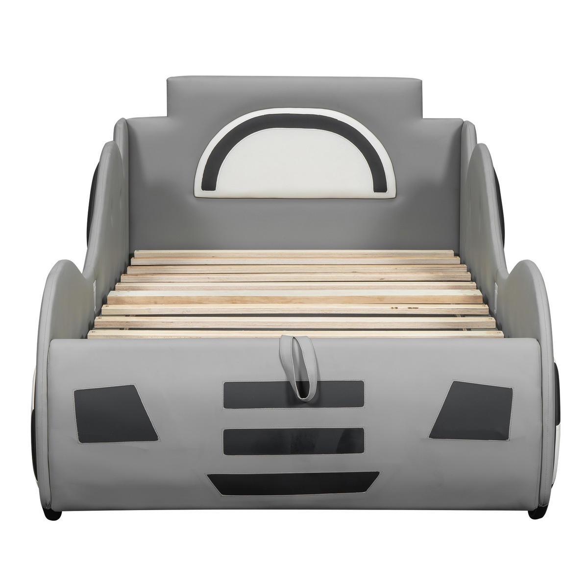 FLACHBETT 90x200cm Grau Autobett Kinderbett Unterbettstauraum - Grau, Holz - FLIEKS