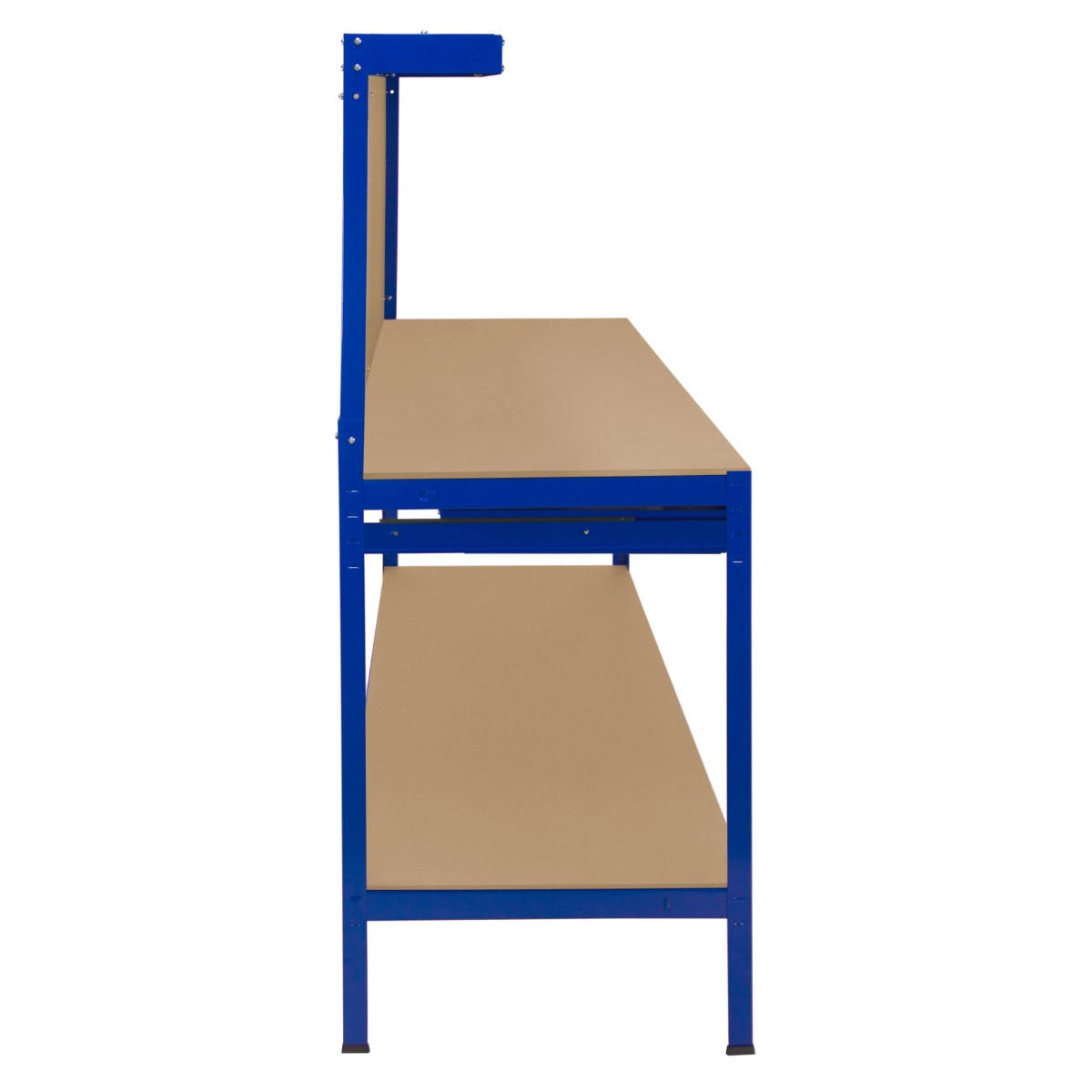 WERKBANK mit Lochwand, Schublade & Licht - Blau - Blau, Metall (120/155/60cm) - Monster Racking