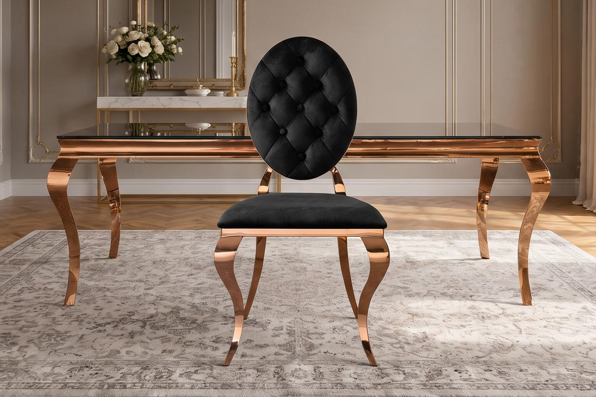 ESSZIMMERSTUHL LINDA Schwarz Velvet - Schwarz, Textil (50/92/56cm) - KAWOLA