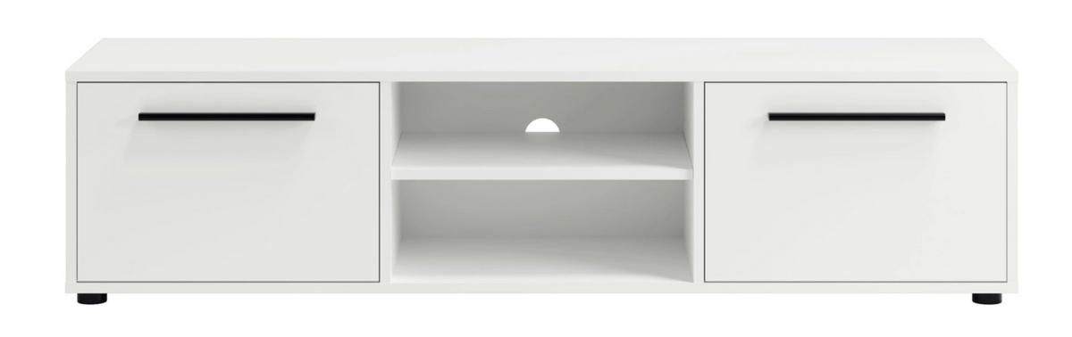 TV-SCHRANK Modena 150cm in Weiß - Schwarz/Weiß, Holzwerkstoff/Kunststoff (150/38/40cm) - Ravio