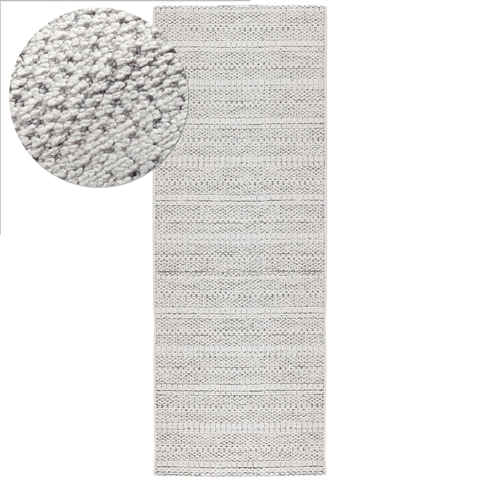 SOFT-TEPPICH Jacky Hellgrau 80x220 cm - Hellgrau, Textil (80/220cm) - Tesso Living