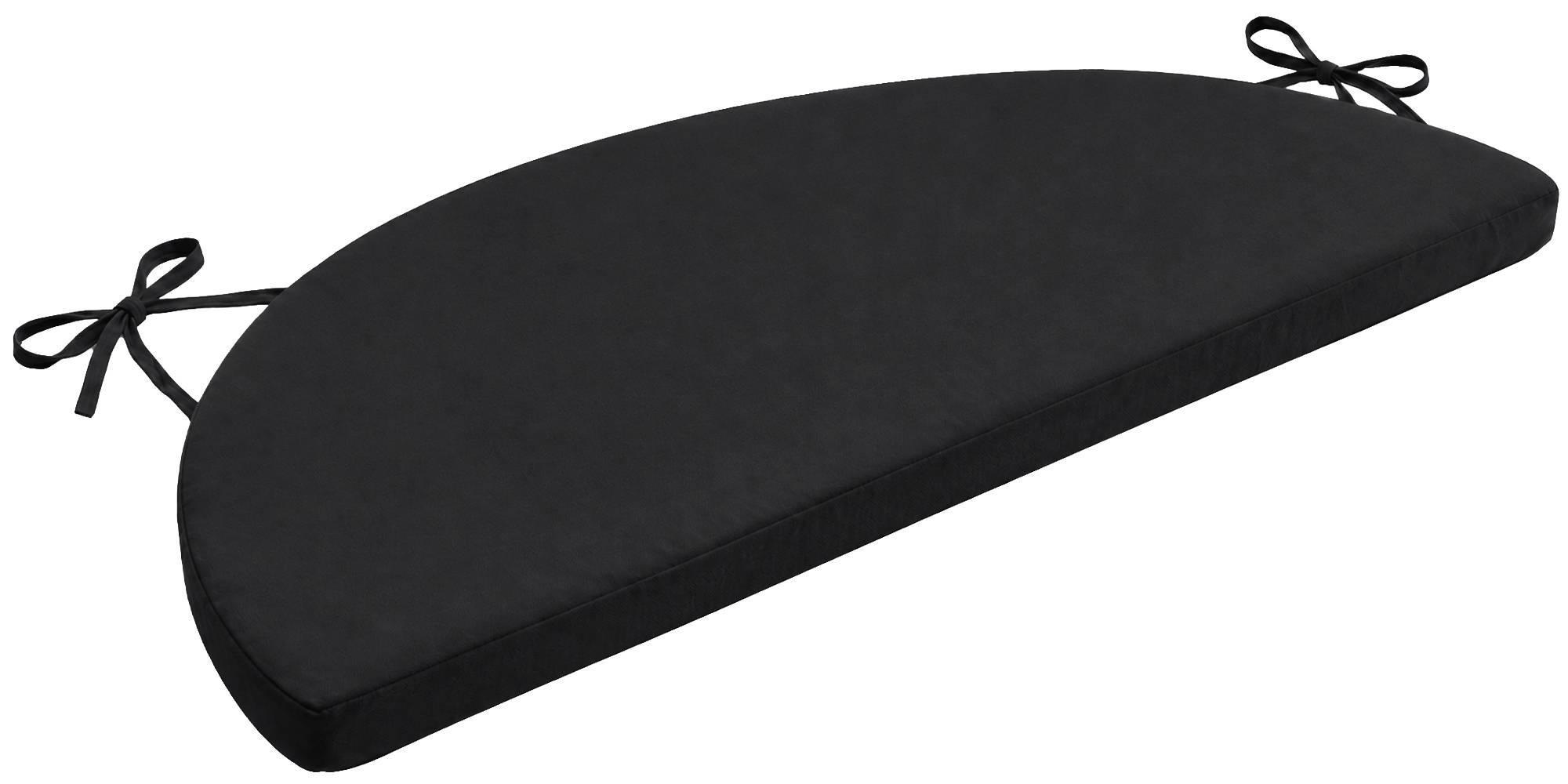 SITZKISSEN eckig 115/57/5 cm Stoff Dunkelgrau - Dunkelgrau, Textil (57/115/5cm) - CLP
