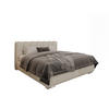 POLSTERBETT Zaira 180x200cm – Elegantes Polsterbett für modernen Wohnstil , Taschenfederkernmatratze Pocket (19cm), creme - Creme, Holz - Panda Möbel