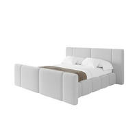 POLSTERBETT mit Bettkasten, Fußteil und Lattenrost, Boxbett ohne Matratze - NILO-Z 180x200 Hellgrau - Hellgrau, Holzwerkstoff/Textil (180/200cm) - ALTDECOR