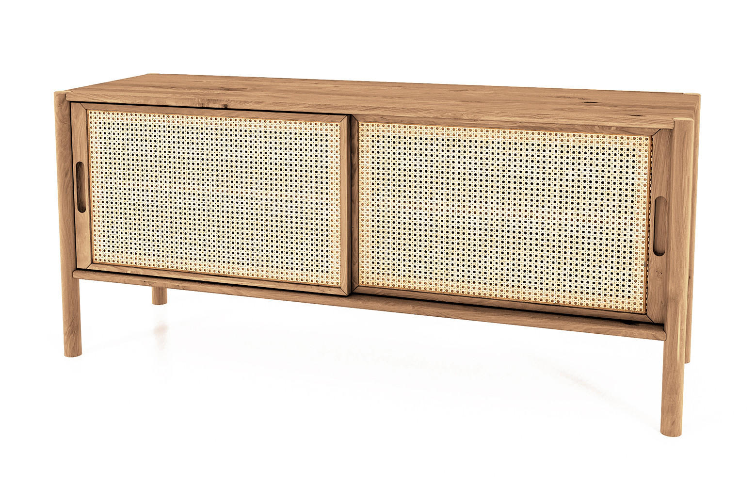 TV-SCHRANK INA Wildeiche - Beige, Holz (142/64/46cm) - byoak