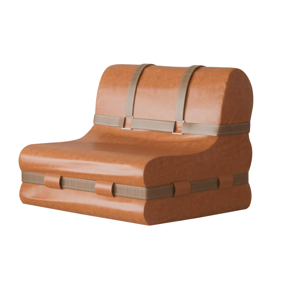 SOFA aus Kunstleder wasserdicht und schmutzabweisend - Braun, Textil (73.5/60/75cm) - Vercart