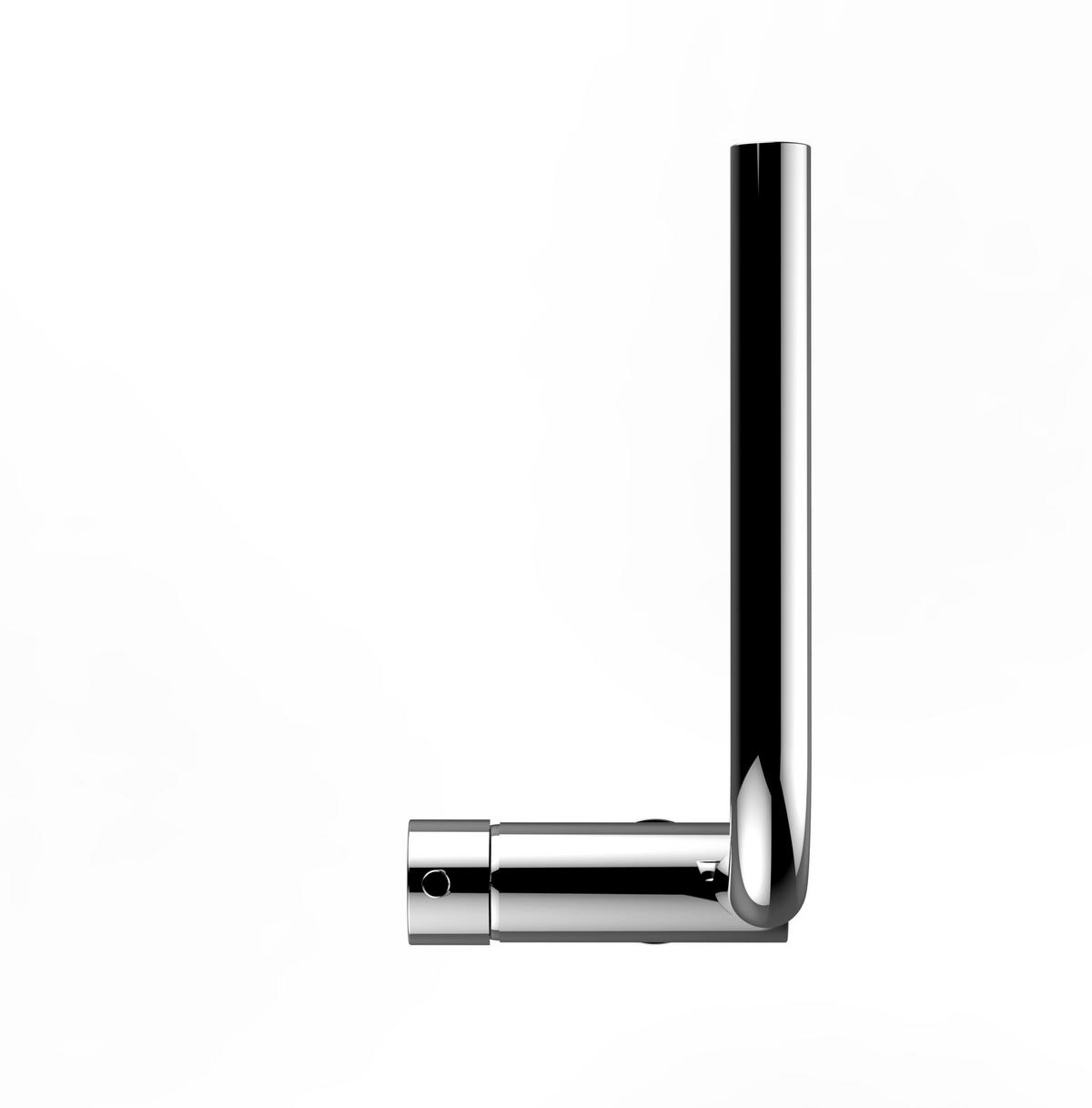 VORFENSTER-KÜCHENARMATUR, Umklappbar 6 CM, Verchromt, 360° schwenkbar - Chromfarben, Metall (20/31.3/20cm) - VIZIO