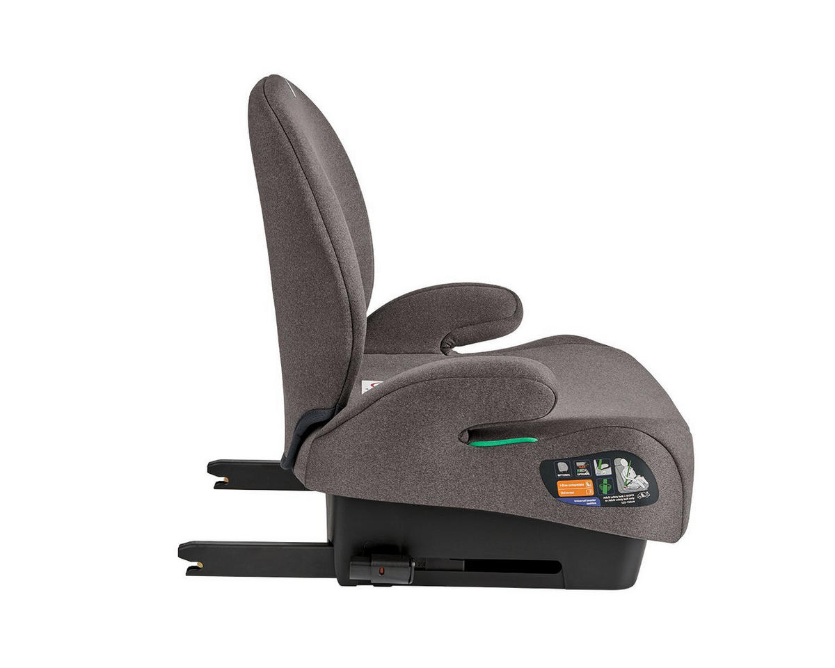 SITZERHÖHUNG i-Boost Braun i-Size (125-150cm) ISOFIX Rückenlehne - Braun, Kunststoff (44/36/41cm) - Kikka boo