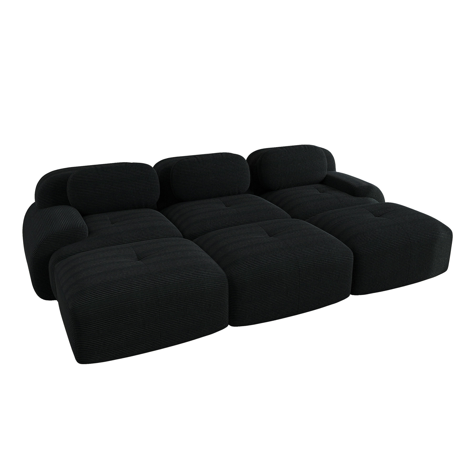 Ivmeu Sofa Schwarz 298x75x178 cm