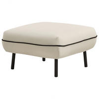 OTTOMANE Hellbeige Tonsberg - Beige/Schwarz, Textil (68/42/68cm) - Beliani