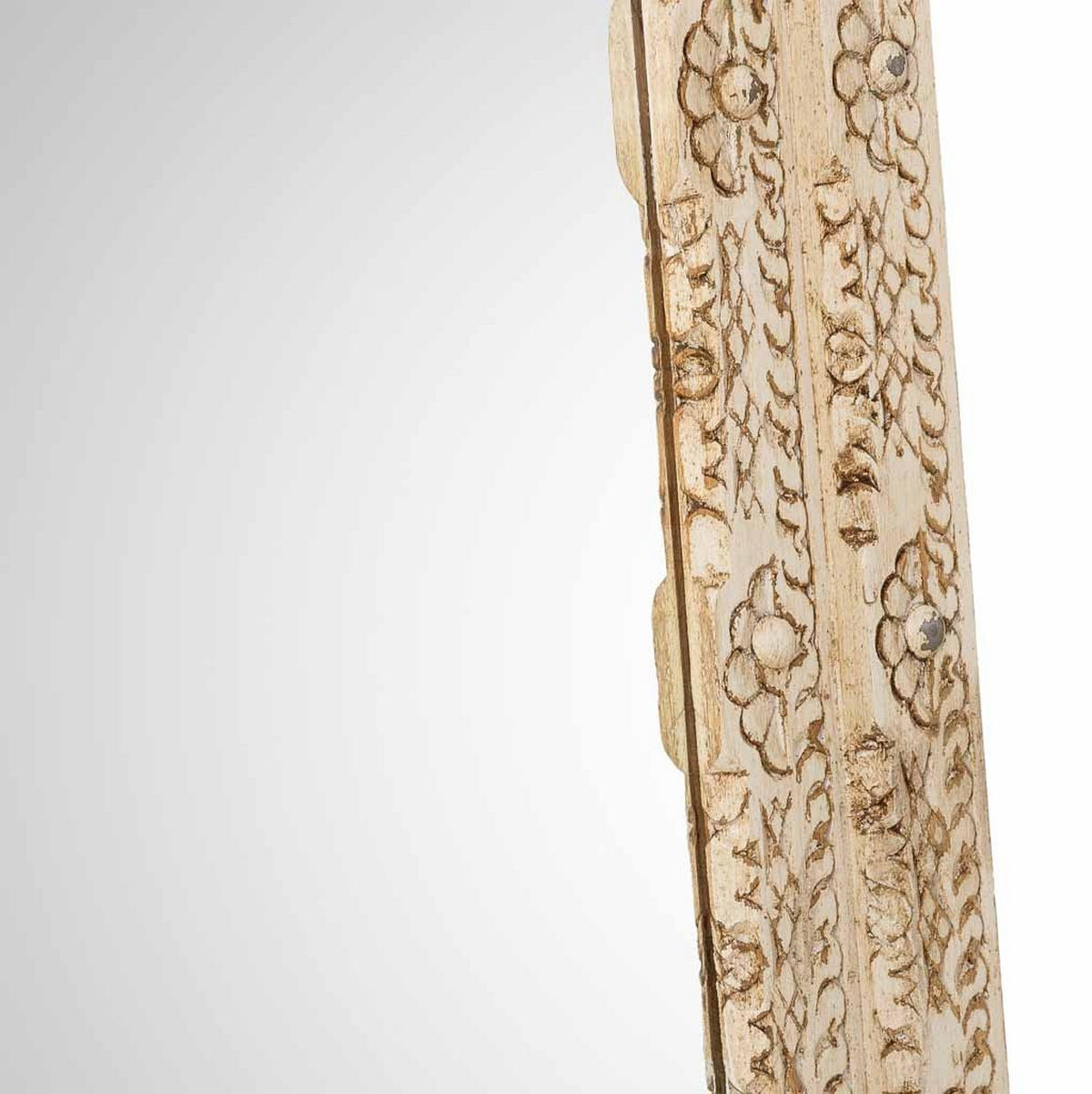 SPIEGEL aus Holz, weiß, 80x3x100cm - Beige, Holz (80/100/3cm) - Wanderlust