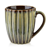 HRNEK Evie Green, 360 ml, zelená, 8,7/11,5/10 cm - zelená barva, keramika (0.36L) - Mondex