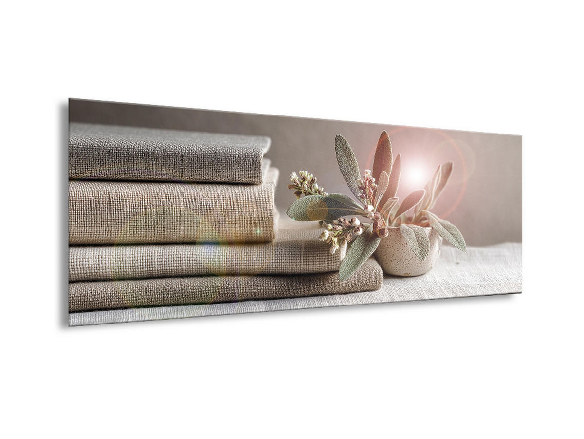 GLASBILD 80x30 cm Stillleben Landhaus beige - Beige, Glas (80/30cm) - artissimo