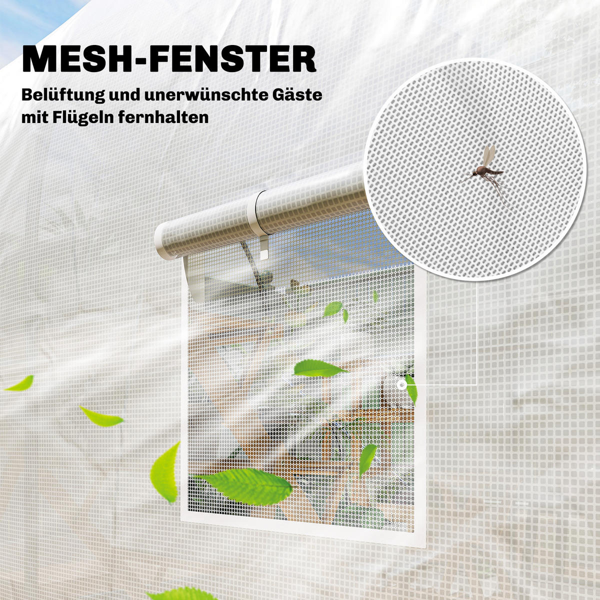 FOLIENGEWÄCHSHAUS, Weiß, PE, Metallrohr - Weiß, Kunststoff (200/200/350cm) - Outsunny