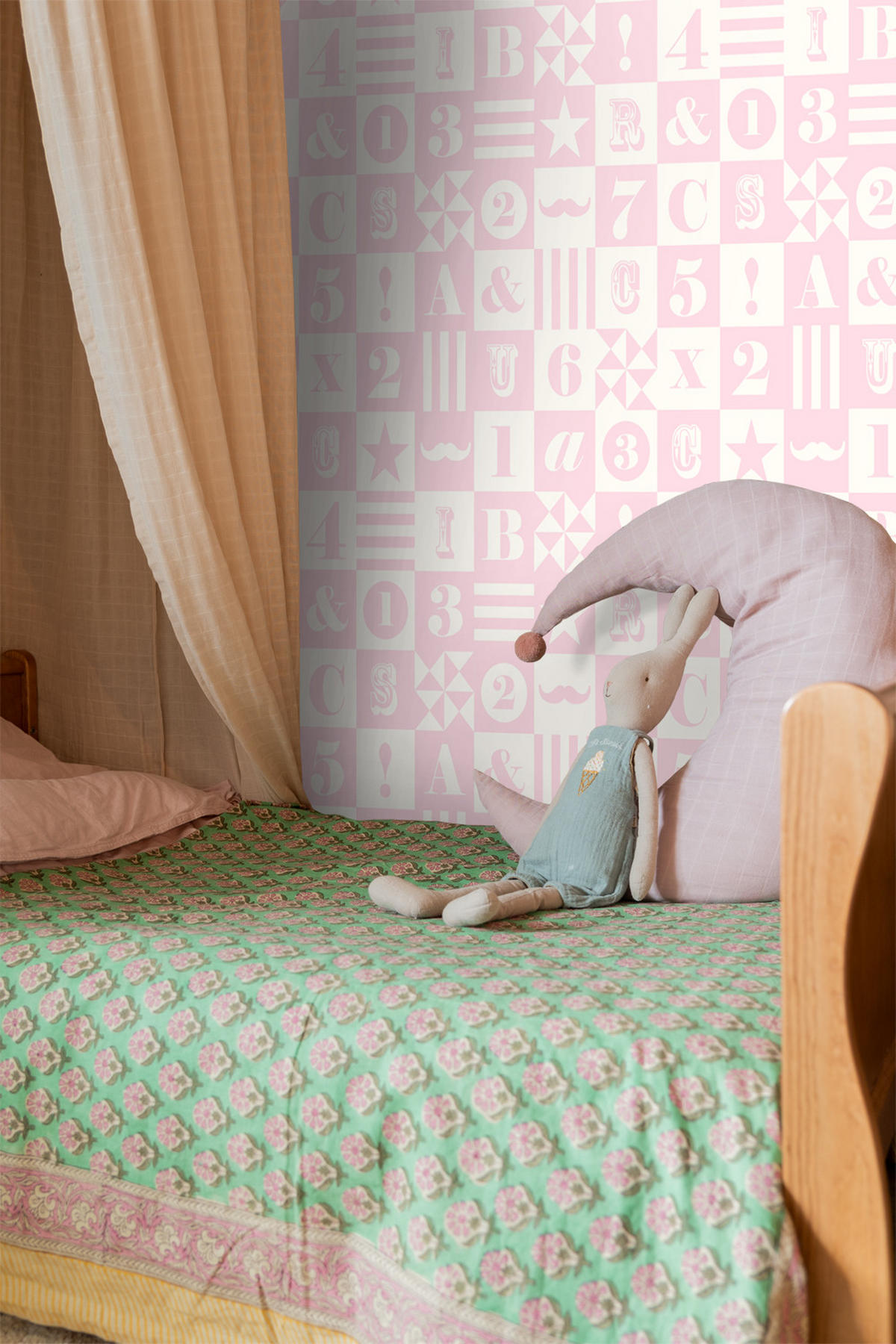 TAPETE Blöcke 53 cm x 10.05 m - Pink, Papier (53/0.1cm) - ESTAhome