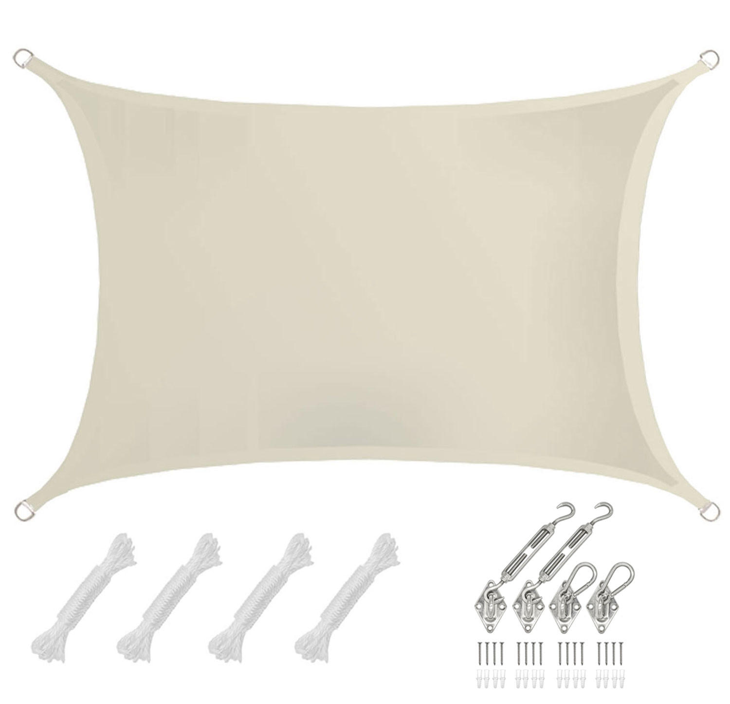 SONNENSEGEL Wasserdicht 300/200 cm Beige - Beige, Kunststoff (200/300cm) - Amanka