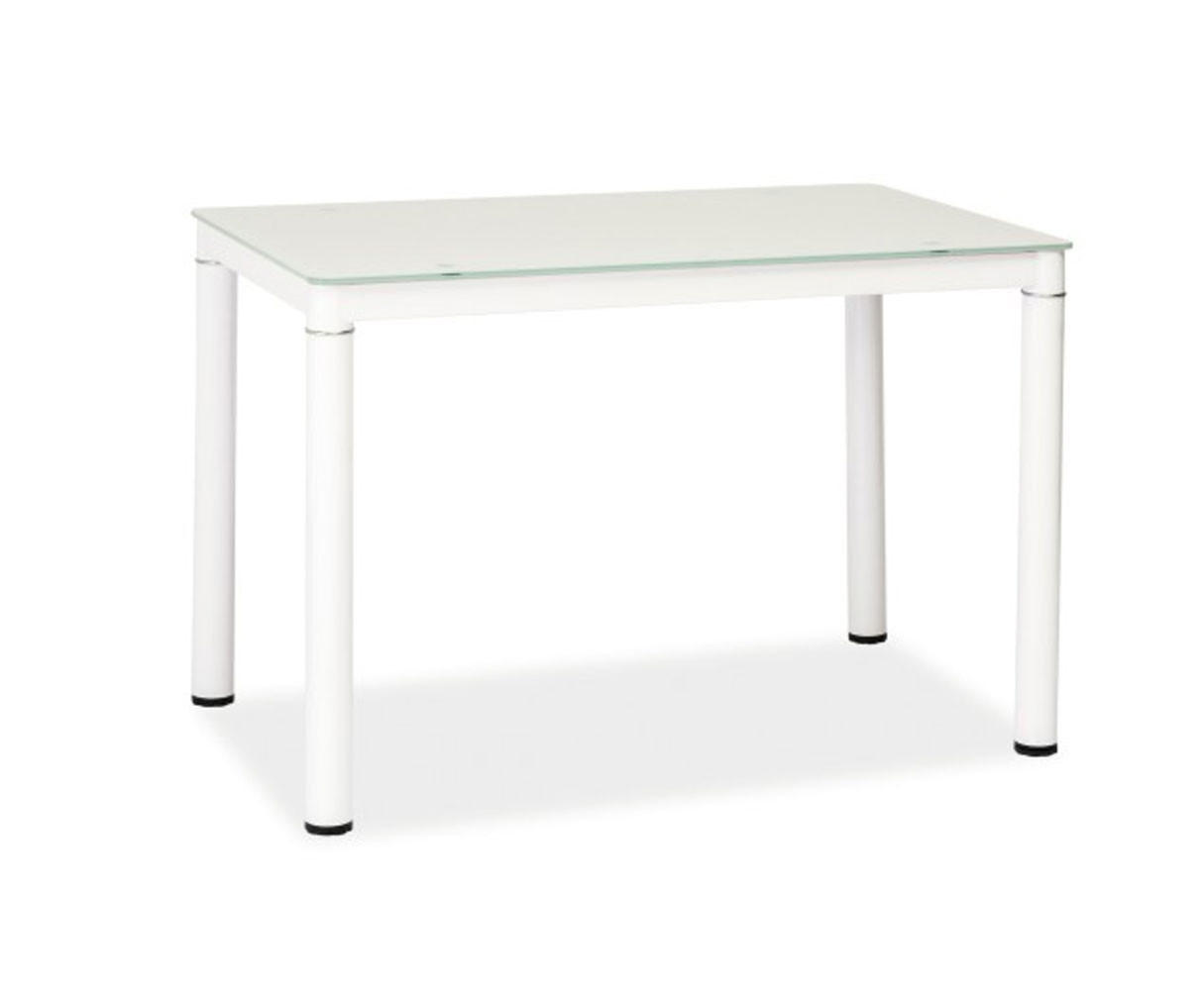 ESSTISCH Galant weiß 100 / 60 / 75cm - Weiß, Glas/Holz (60/100/75cm) - Feldmann-Wohnen