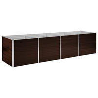 GARTEN-HOCHBEET Braun 320/80/77 Cm Verzinkter Stahl - Braun, Metall (80/77/320cm) - vidaXL