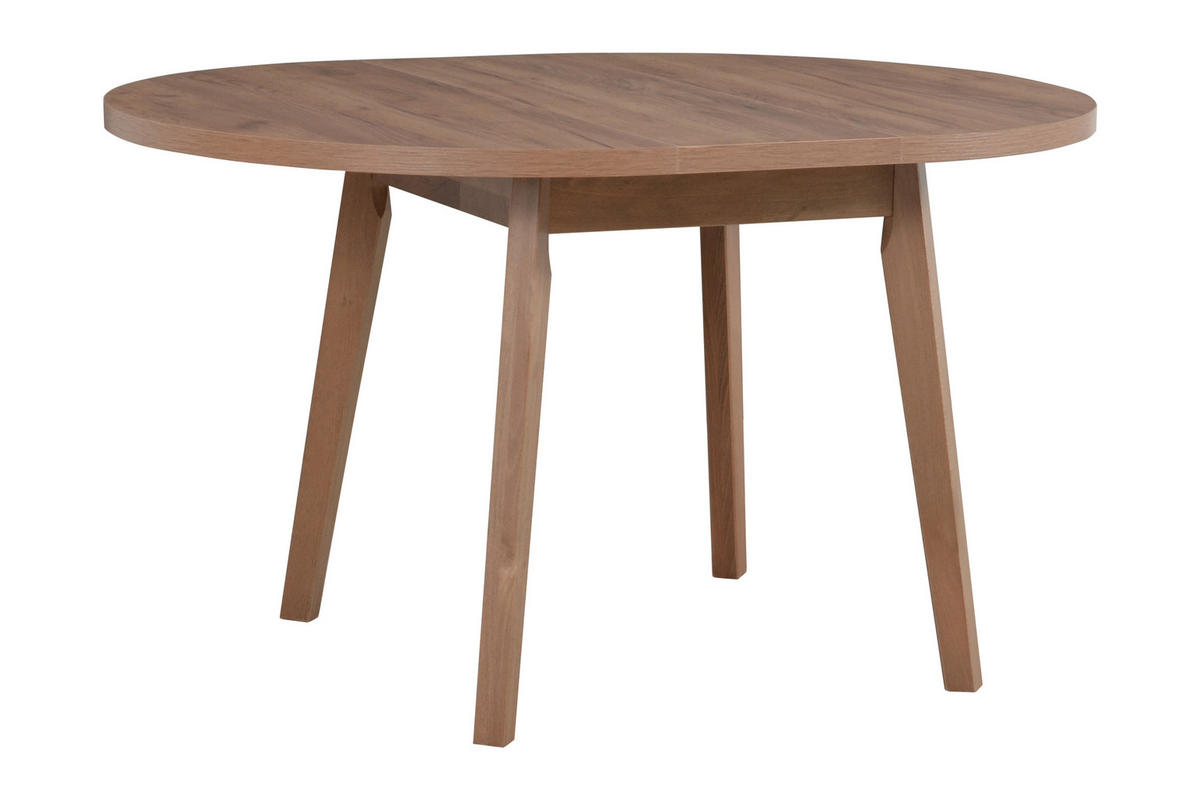 ESSTISCH Oslo 3 L - Hellbraun/Braun, Holz (100/100/75cm) - Leaf Design