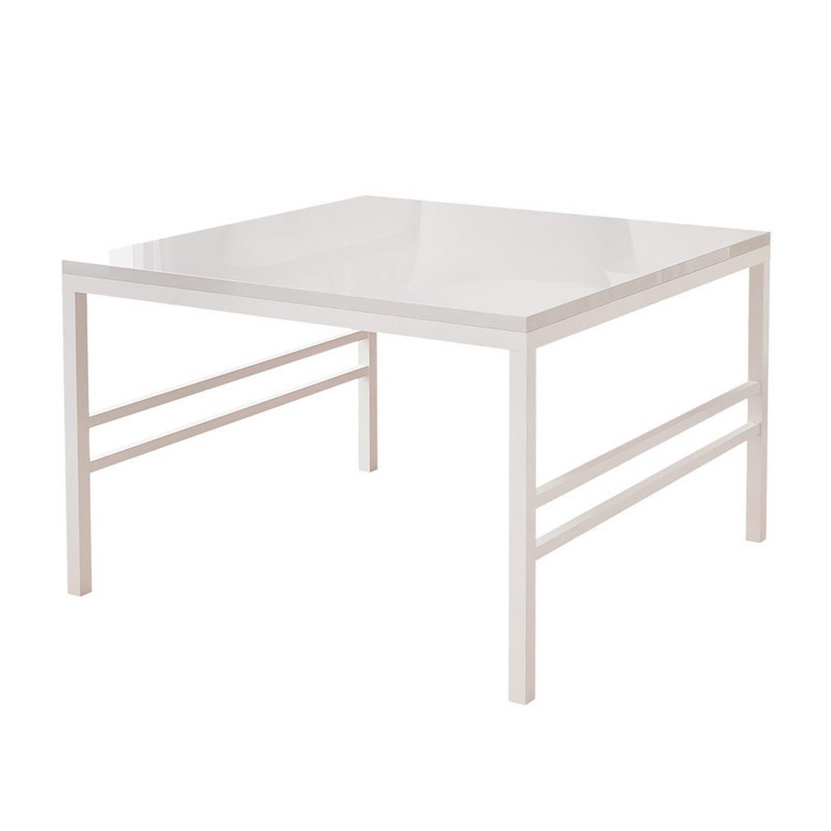 COUCHTISCH FORMA 60/60 cm Quadrat, Weiß Hochglanz - Weiß Hochglanz, Metall (60/60/46cm) - Idohome