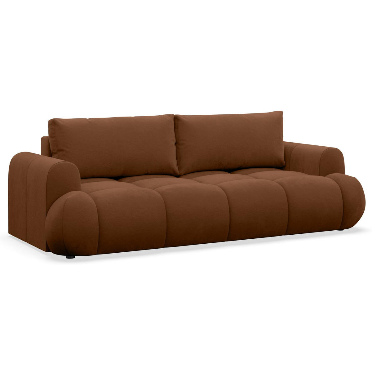 3-SITZER SOFA Ombo Doce Kupfer wasserabweisender Samt - Schwarz/Kupferfarben, Kunststoff/Textil (250/92/110cm) - Selsey