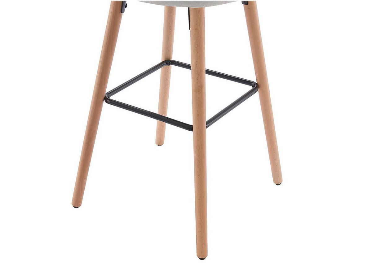 BARHOCKER - 47cm x 52cm - Polyester - cremefarben - ELEANA - Creme, Textil (47/98/52cm) - Vente-Unique