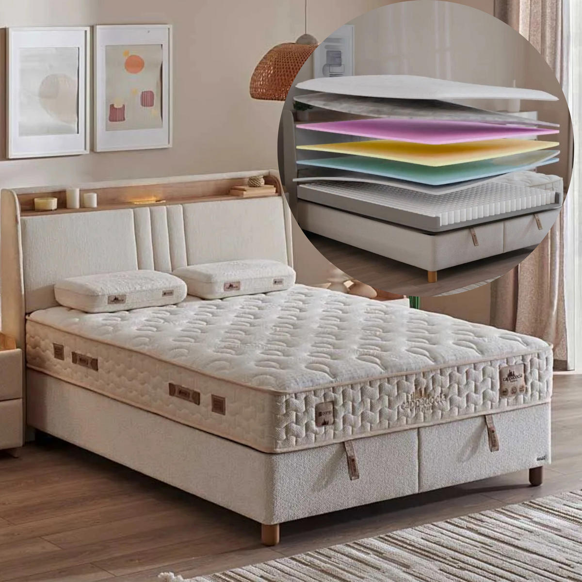 MATRATZE 160x200 Bambi Cappadocia H3 Höhe 30 cm - Weiß, Textil (160/200cm)