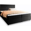 BOXBETT MADO 160x200 cm mit Matratze und Topper - Schwarz - Schwarz, Holz (160/200cm) - MASSENO