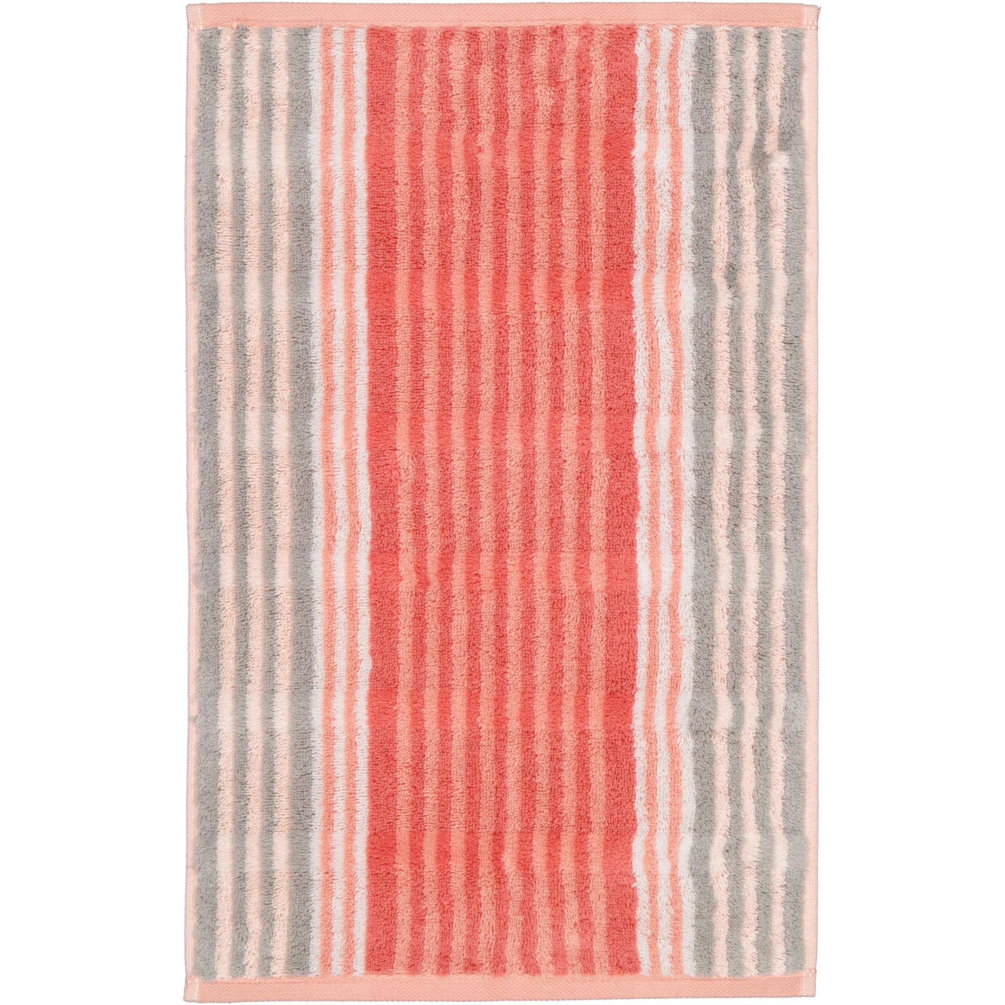 GÄSTETUCH NOBLESSE HARMONY STREIFEN 1085 KORALLE - 27 - Rot, Textil (30/50cm) - Cawoe