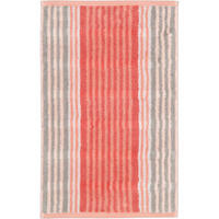 GÄSTETUCH NOBLESSE HARMONY STREIFEN 1085 KORALLE - 27 - Rot, Textil (30/50cm) - Cawoe