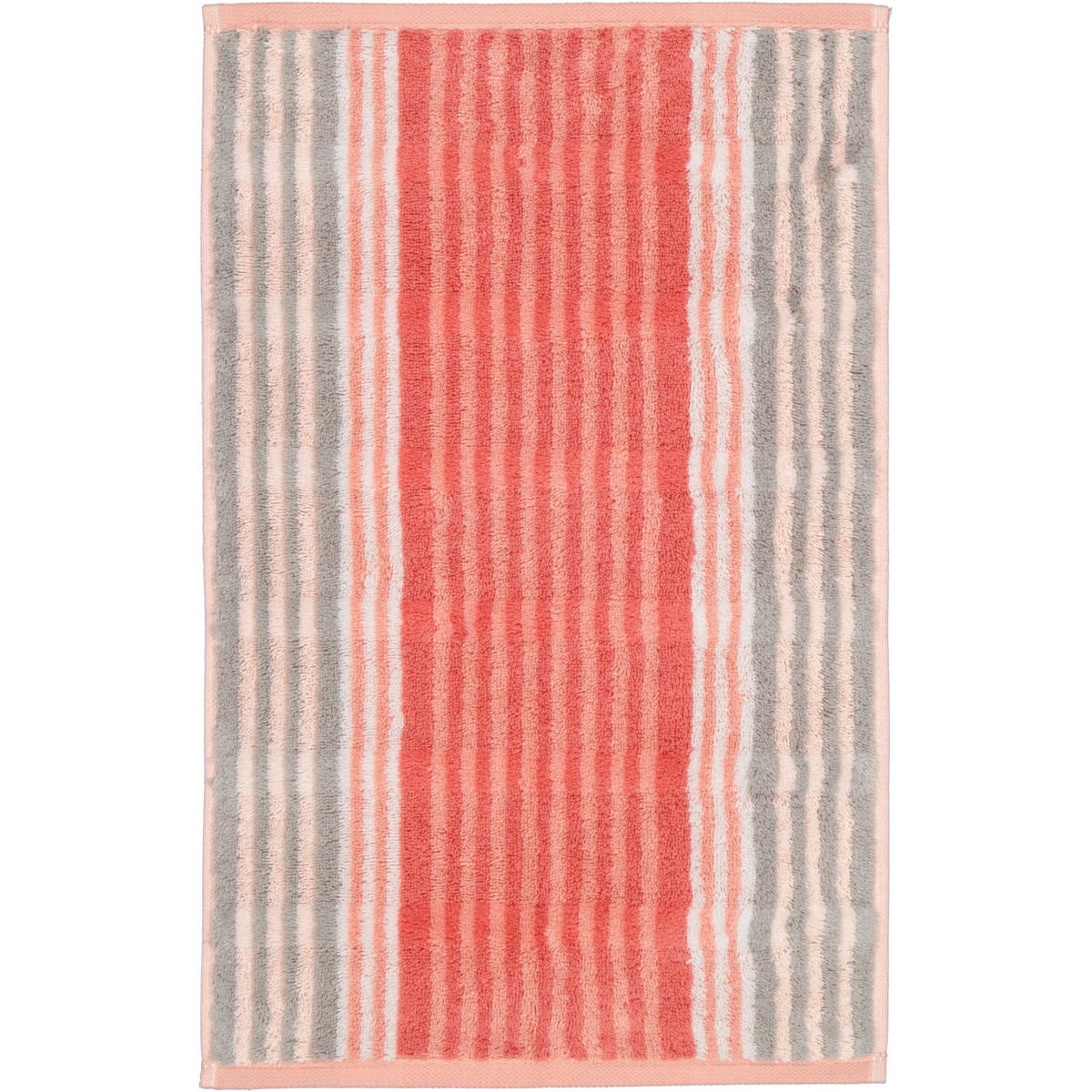 GÄSTETUCH NOBLESSE HARMONY STREIFEN 1085 KORALLE - 27 - Rot, Textil (30/50cm) - Cawoe